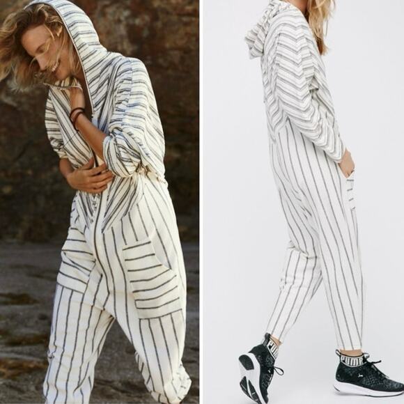 Free People Cruel Summer Jumper In Black/White Combo - Picture 1 of 7